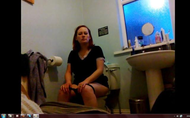 Cath caught on the toilet -hidden camera -please comment