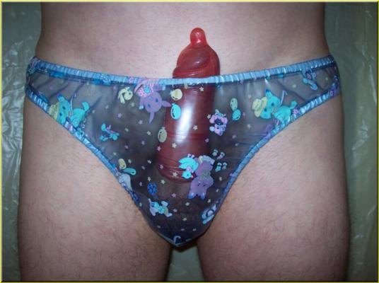 plastic panties and condom