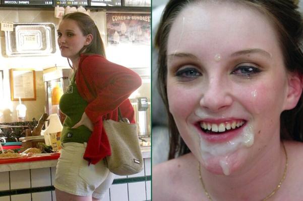 Before/After Facial Sluts