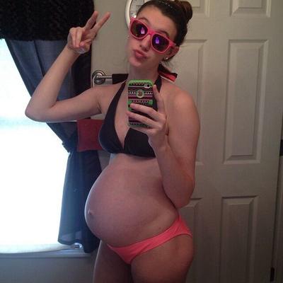 High school teen pregnant with black baby