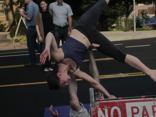 Sexy Young Street Performer