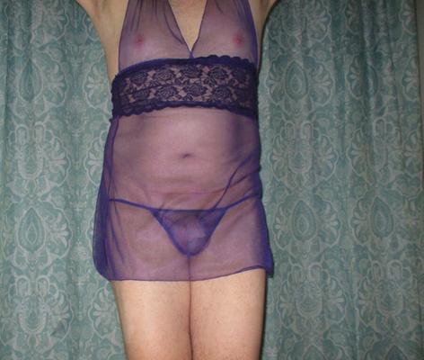 Lila transparentes Nachthemd Sissy