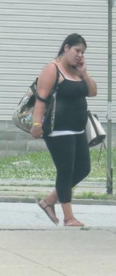 Cute chubby street girl, thick and hot