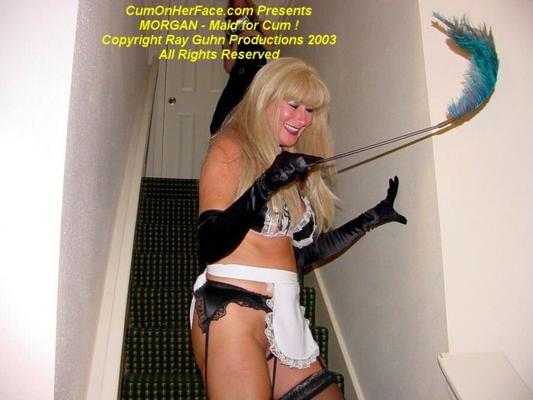 Sexy Morgan maid For Cum Bukkake