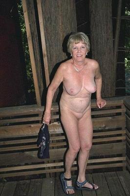 granny - tevas showing her goods