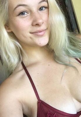 Blonde teen with magnificent tits