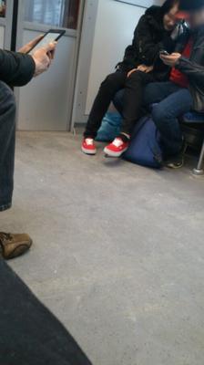 Candid Teen w/ red Sneakers (Ankle, NN)