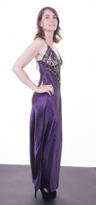 FoxyGirl - Purple Silk Dress