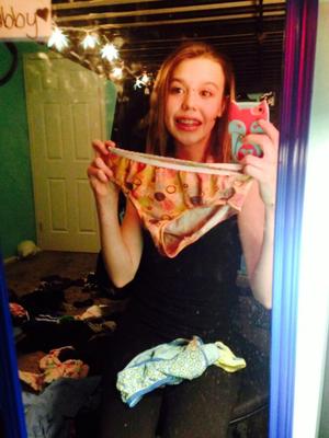 Cute Little Teen Gabby Shows Off Her Teen Panties