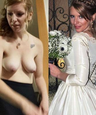 Dressed Undressed wife tits get posted and now on show