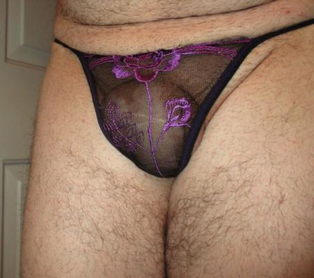 My Purple Flowered Pantied Cock