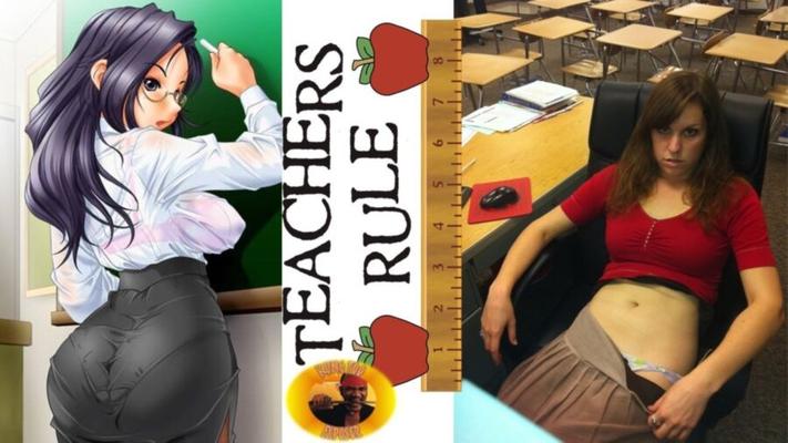 Naughty Teacher - se déshabille en classe