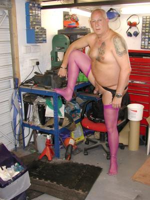 Ian Ford Nude in Purple stockings