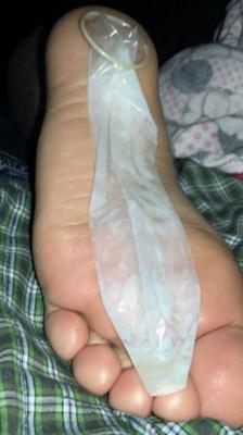 Strangers Used Condoms on Gfs feet