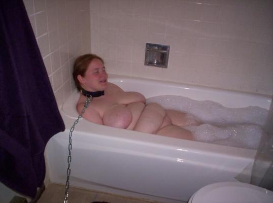 kate in the bath