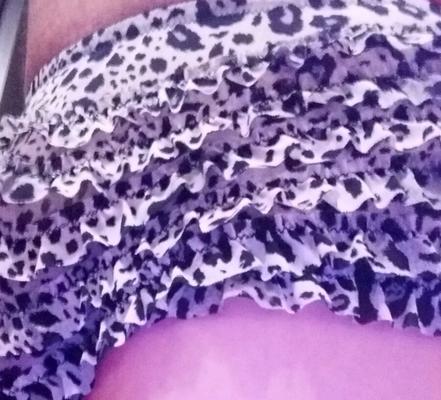 Cock in Ruffles, Lace, See through panties