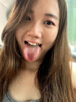 Asian girlfriend tongue