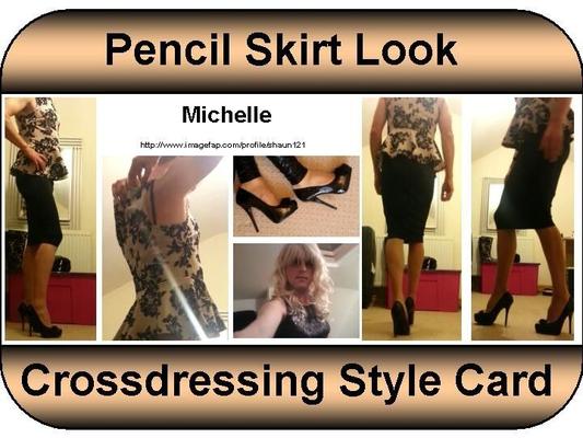 Crossdressing-Stilkarte Michelle