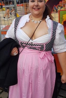 Fat Pig Slut In Dirndl Exposed