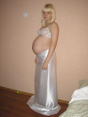 shy blond pregnant teen