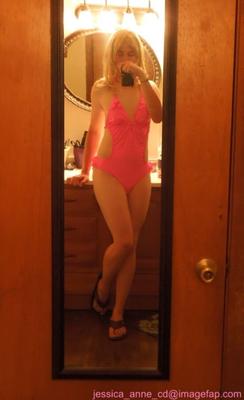 New pink one-piece swimsuit