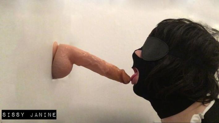 Blindfolded Deepthroat for Sissy Janine