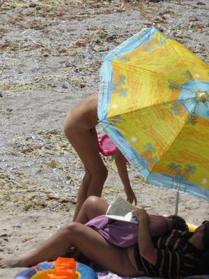 Hairy Milf On The Beach