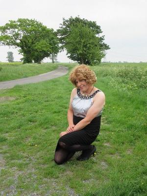 Nicola in Silver and Black Dress