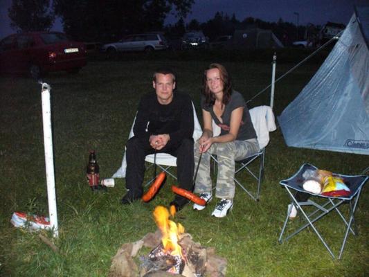 Czech couple camping