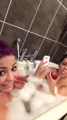 Big Titted Emo Slut and Curvy Slut With Big Tits Take A Bath Tog