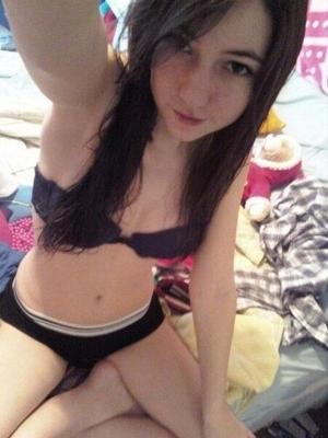 Emo brunette with a stunning rack