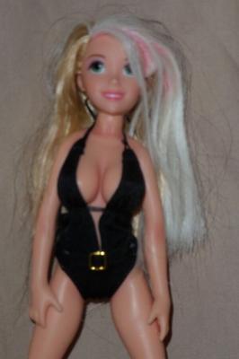 Sexy Doll in a Sexy Monokini Swimsuit