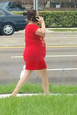 I LOVE THIS THICK HOTTIE Tight Red Dress, Belly HOT