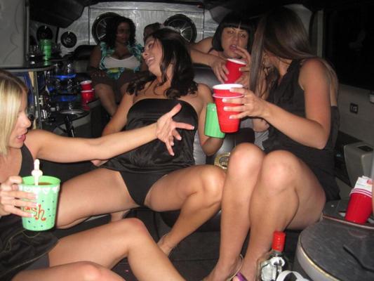 Drunk party girls Upskirt