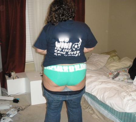 ex in green panties