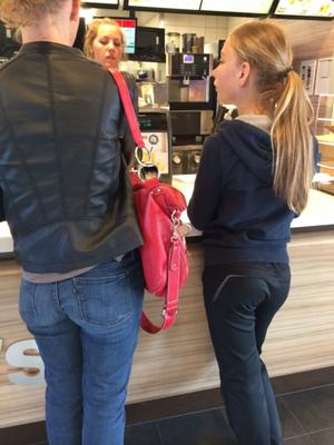 Danish mother and daughter at McD in Copenhagen