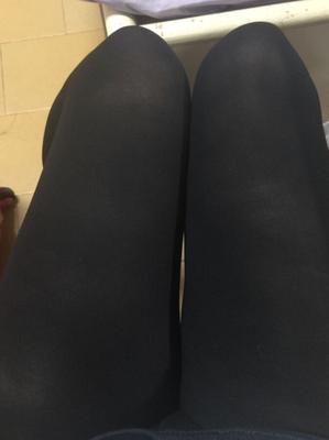 Asian girl in black tights