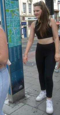 Candid Teens 33 - Leggings/Jeggings & Crop Top