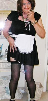 Playing at being a maid!