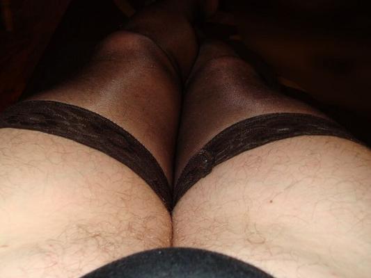 Me in my wives, wearing panties and stockings