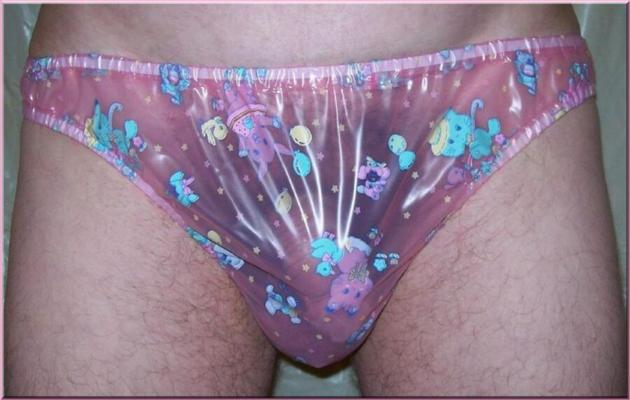 pink plastic panties