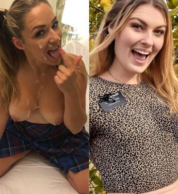 Before and after cum dumpsters