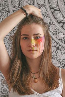 Amateur Teen Lucy: Indoor # (Rainbow)