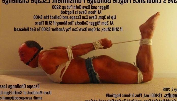 Desafíos de escape del castigo de esclavitud de Hogtie