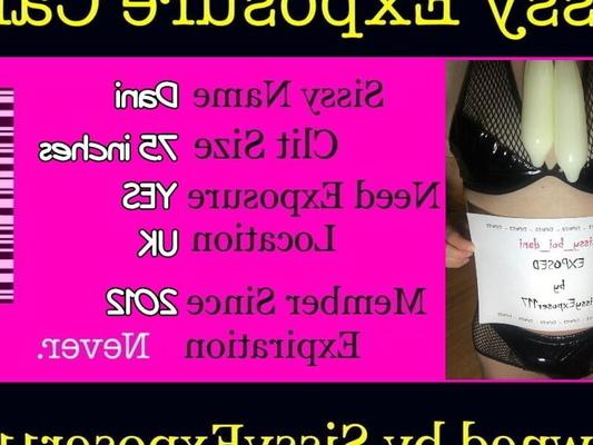 Britische Sissy-Dani-Ausweise und EXPOSURE-Verträge