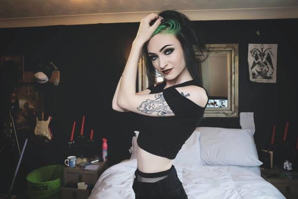 Green Haired Goth Slut