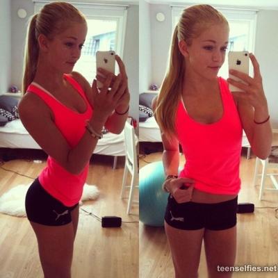 Amateur-Teenager-Selfies zu zweit