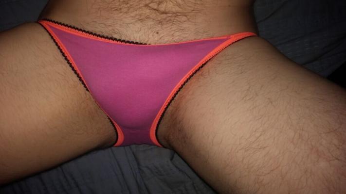 pink string bikini panty