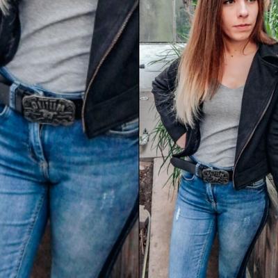 Offene Cameltoe-Jeans für Teenager im Schritt