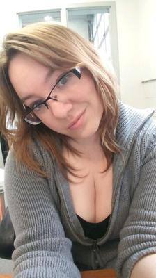 Office Slut with her Nipples Out